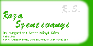 roza szentivanyi business card