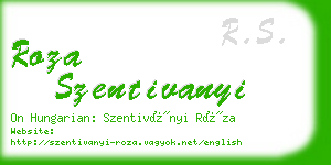 roza szentivanyi business card